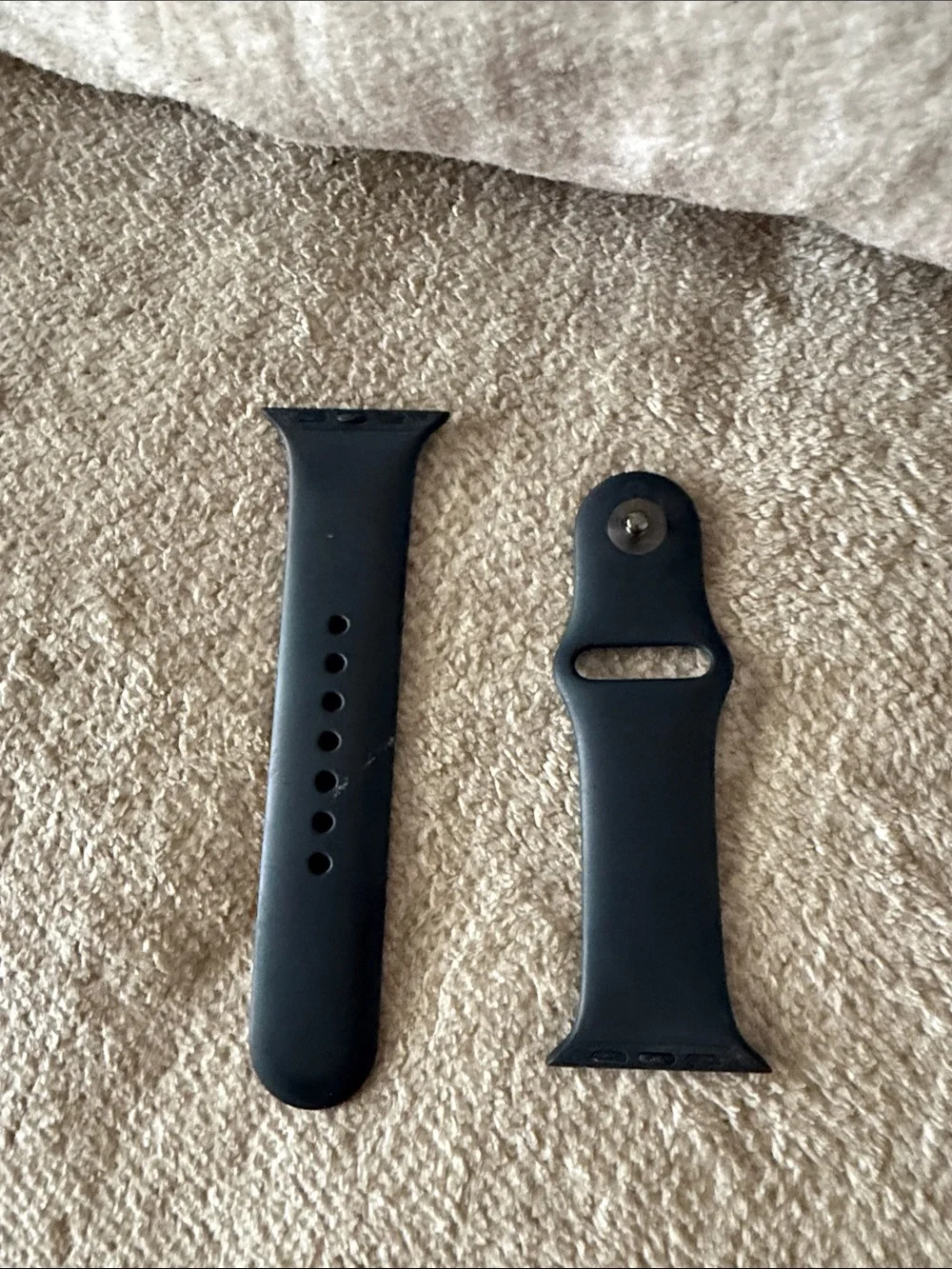 Apple Watch Silver Case with Black Sport Band